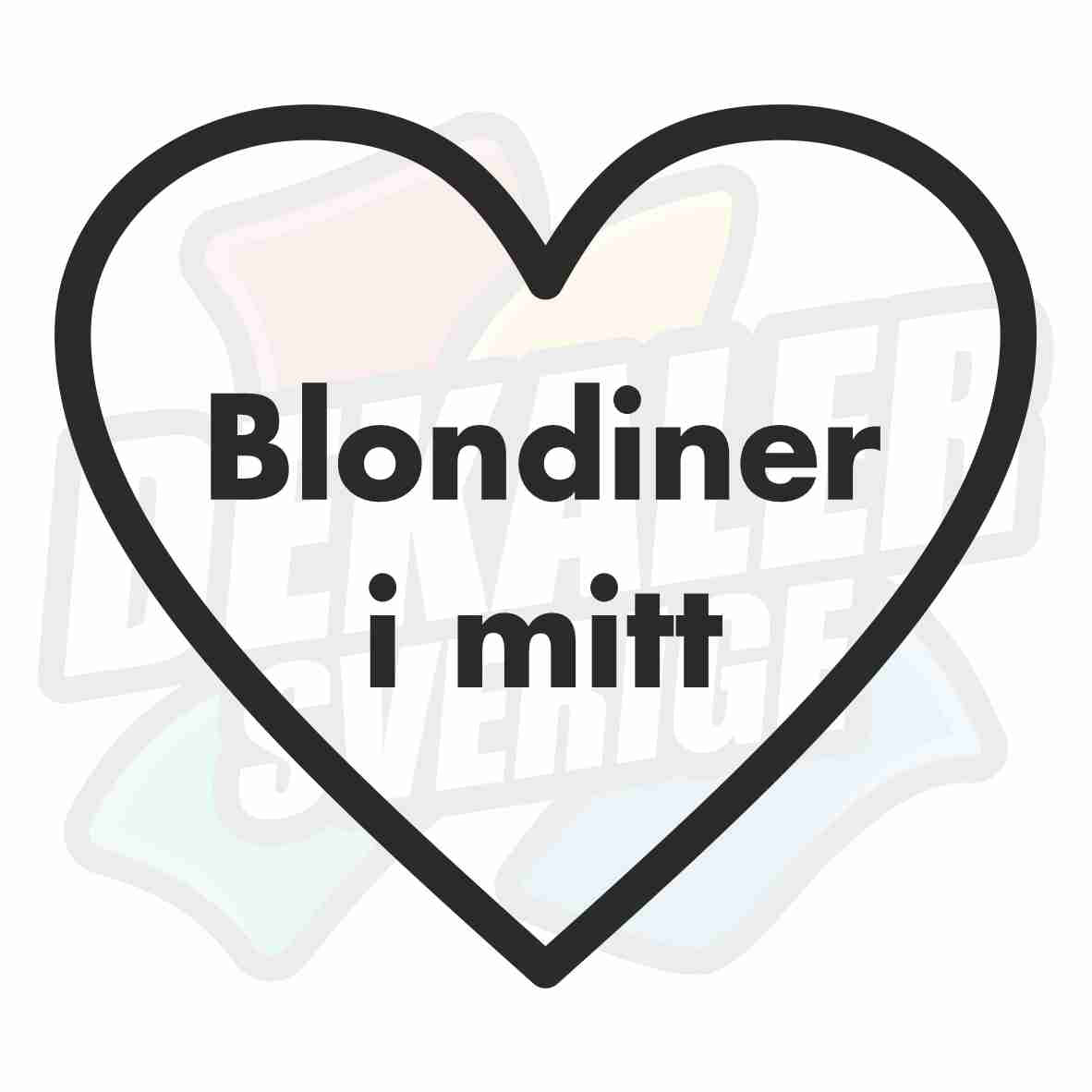 Blondiner i mitt hjärta - Dekal