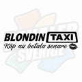 Blondin taxi, köp nu betala senare - Dekal
