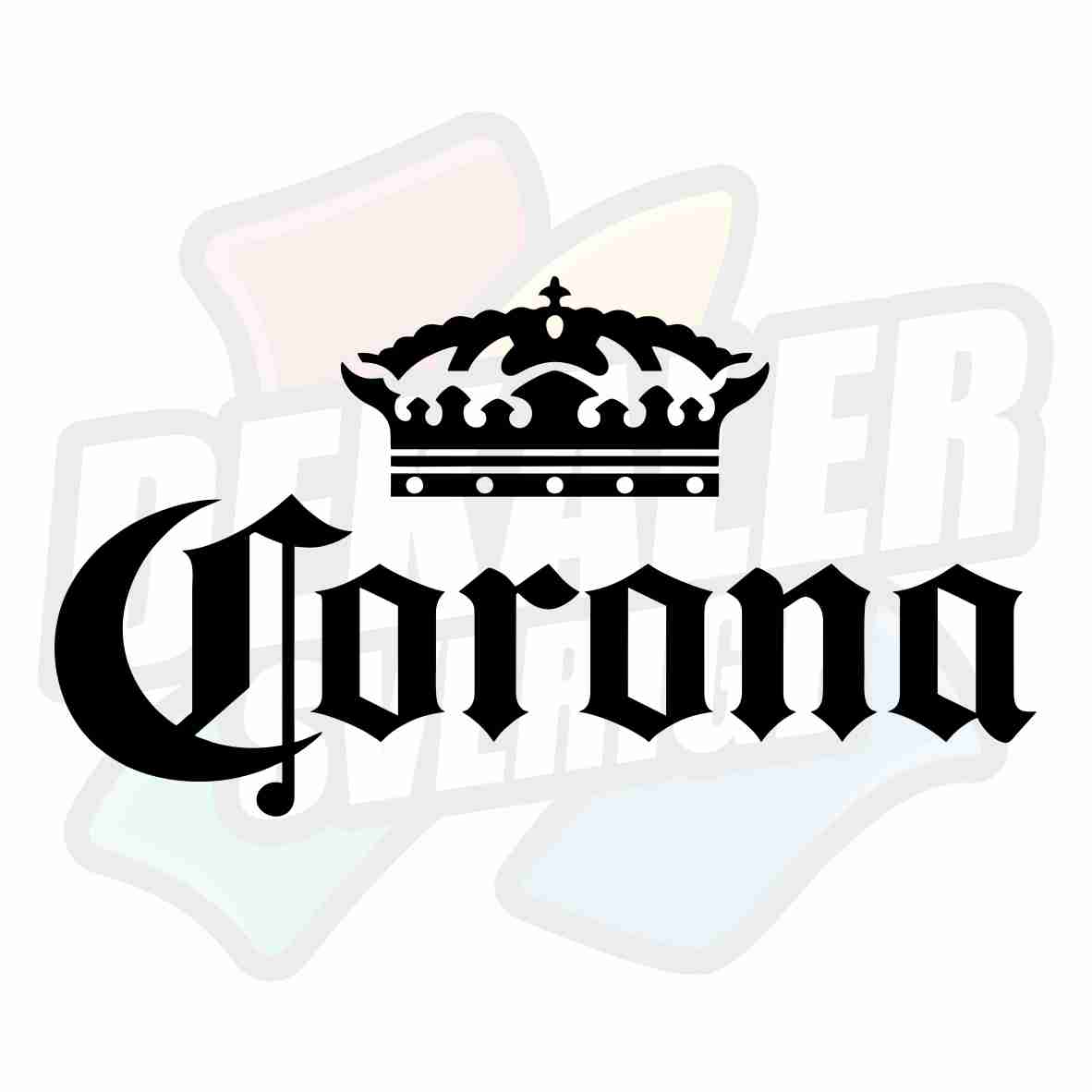 Corona med krona - Dekal