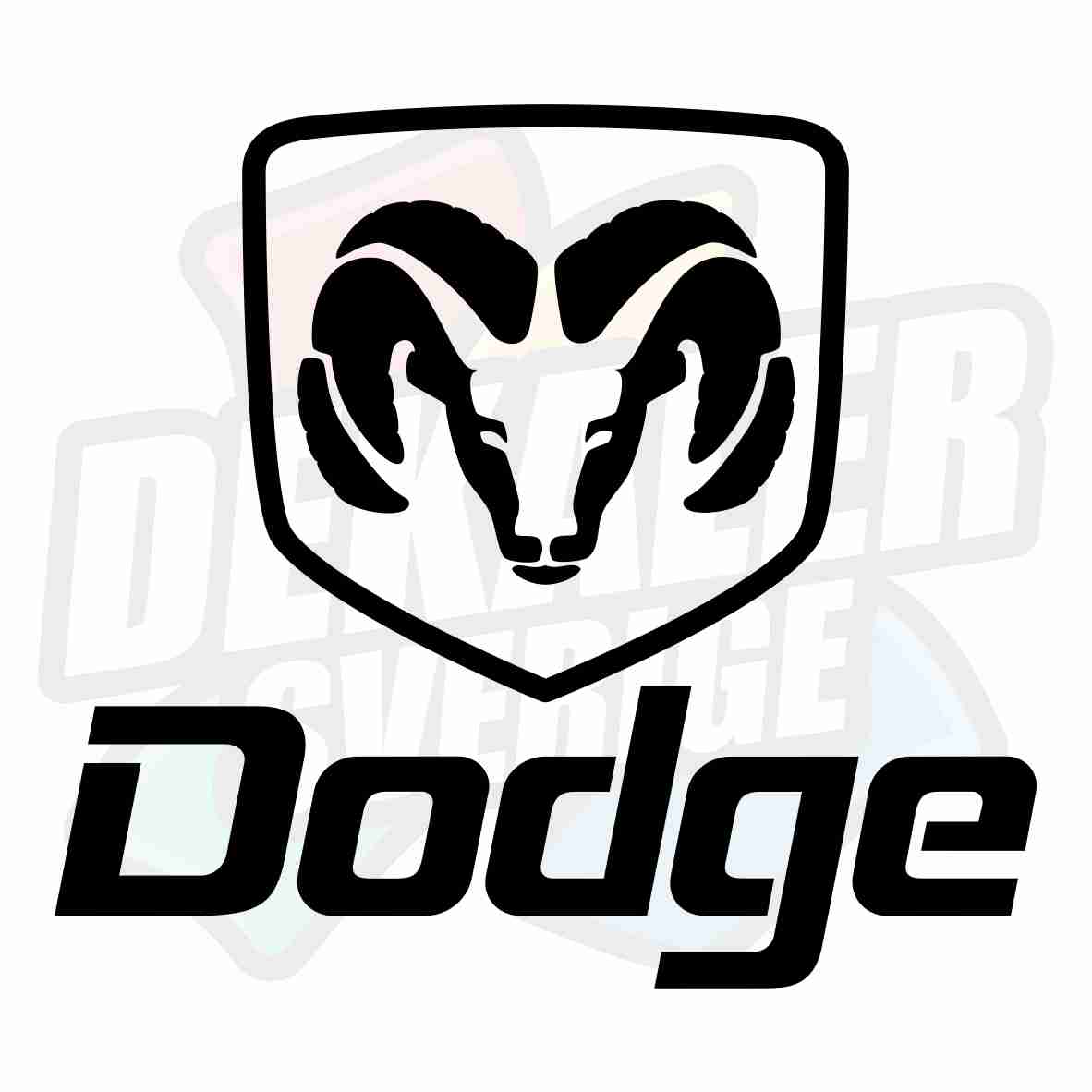 Dodge med logo 2 - Dekal