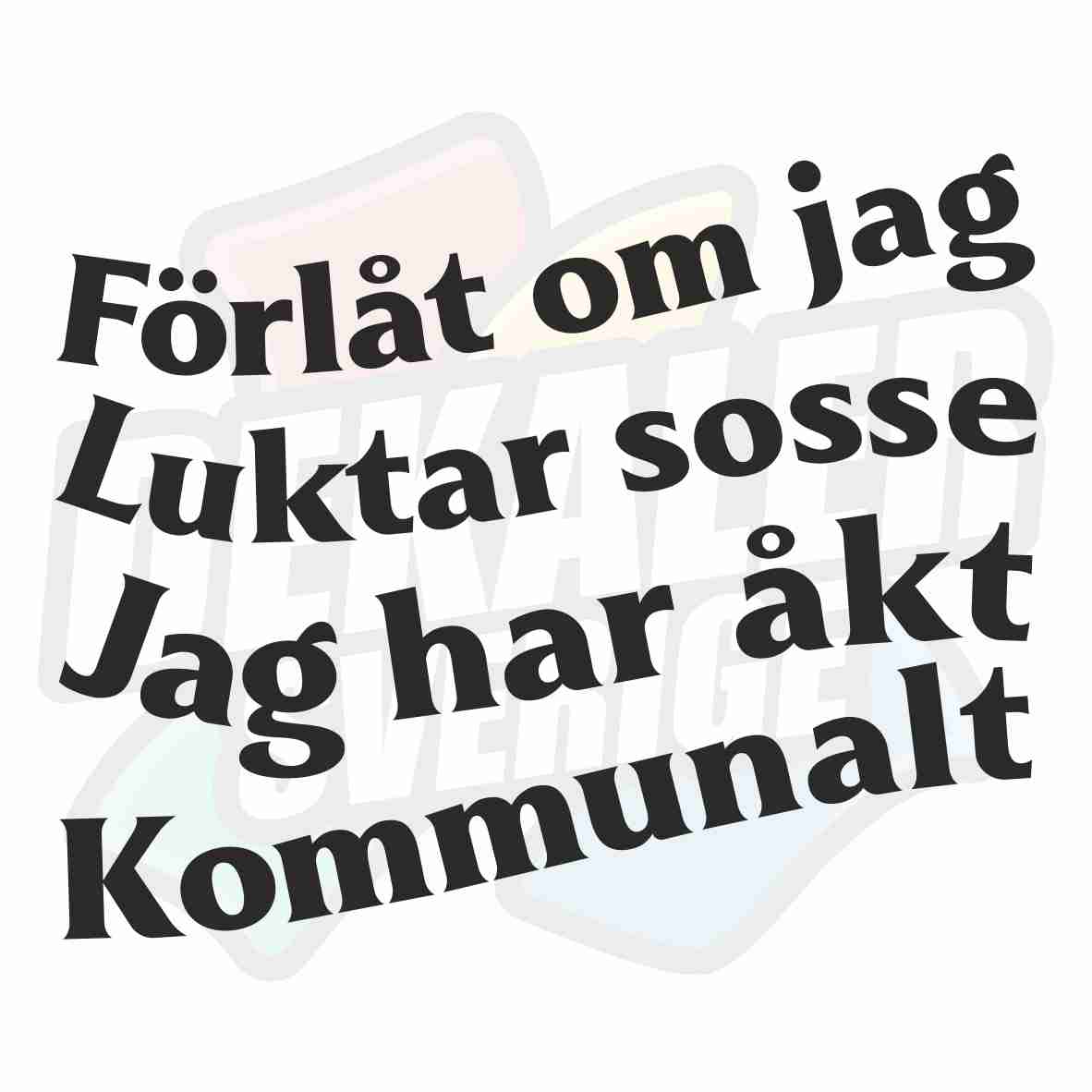 Förlåt om jag luktar sosse - Dekal