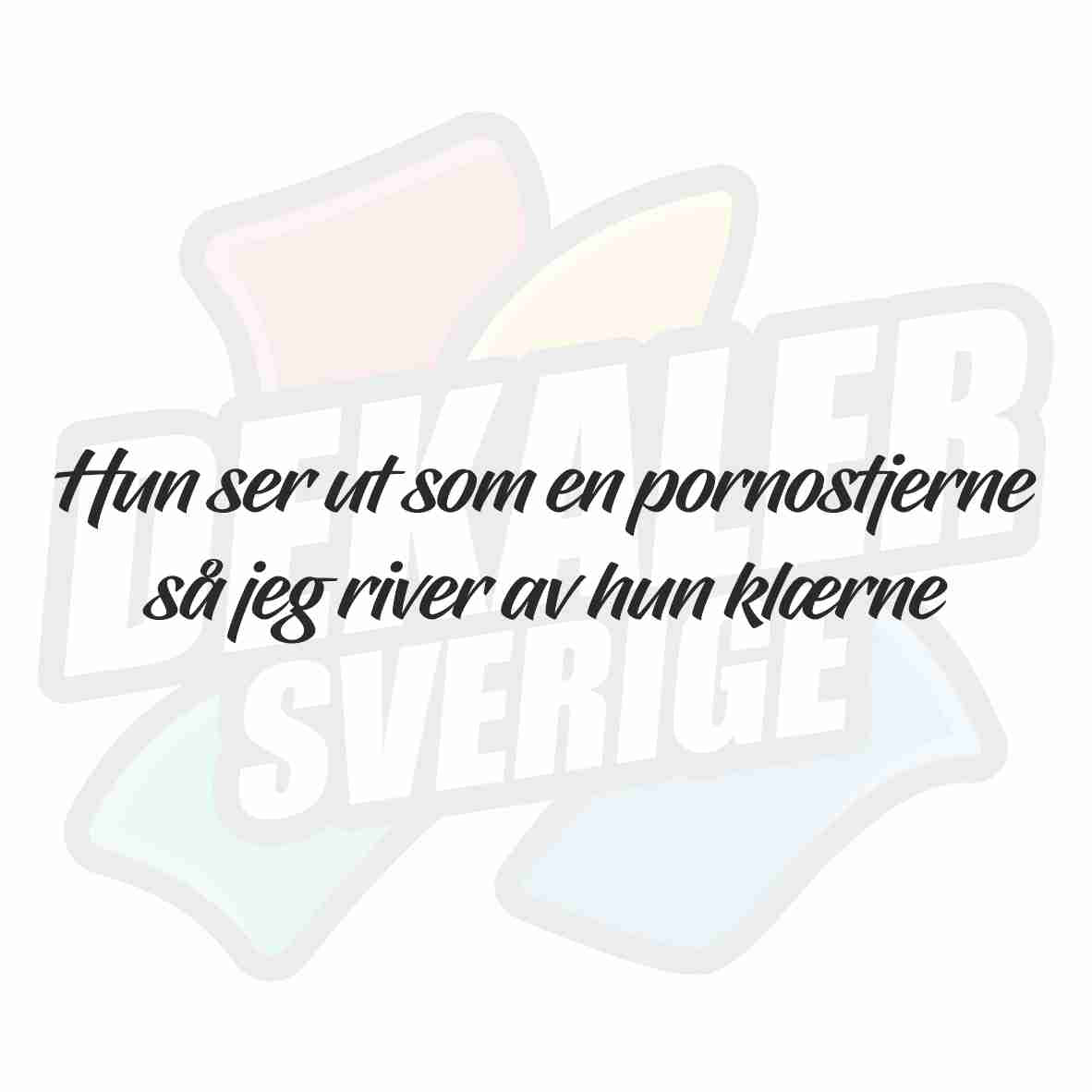 Hun ser ut som en pornostjerne - Dekal