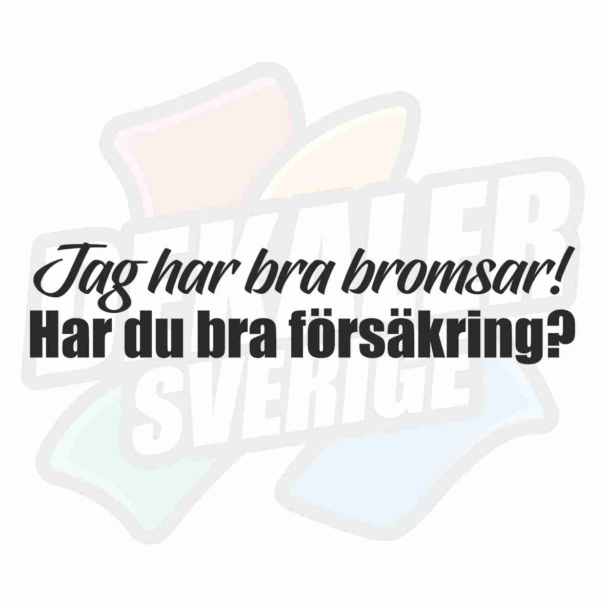 Jag har bra bromsar, har du bra försäkring - Dekal