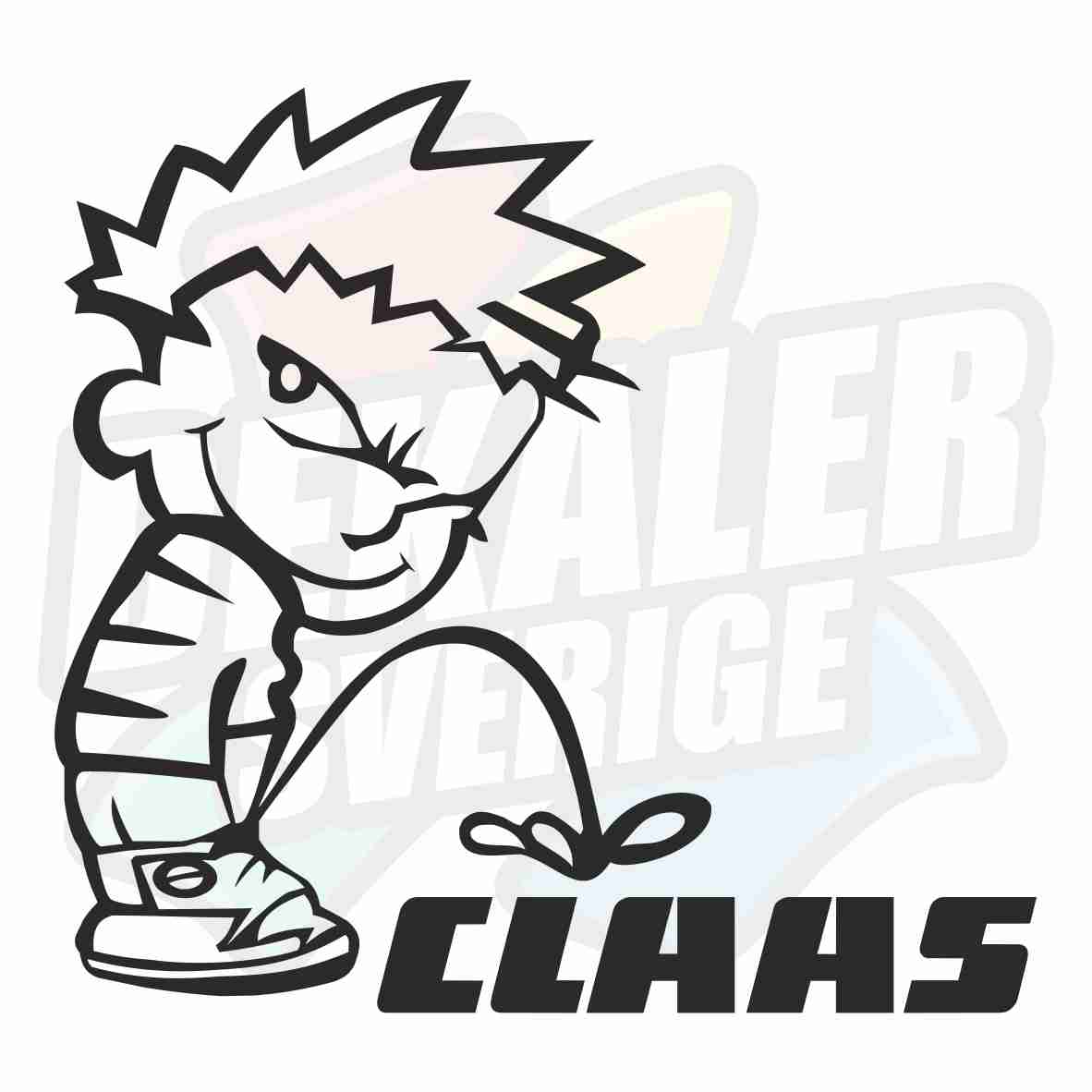 Kalle kissar på Claas - Dekal