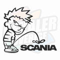 Kalle kissar på Scania - Dekal