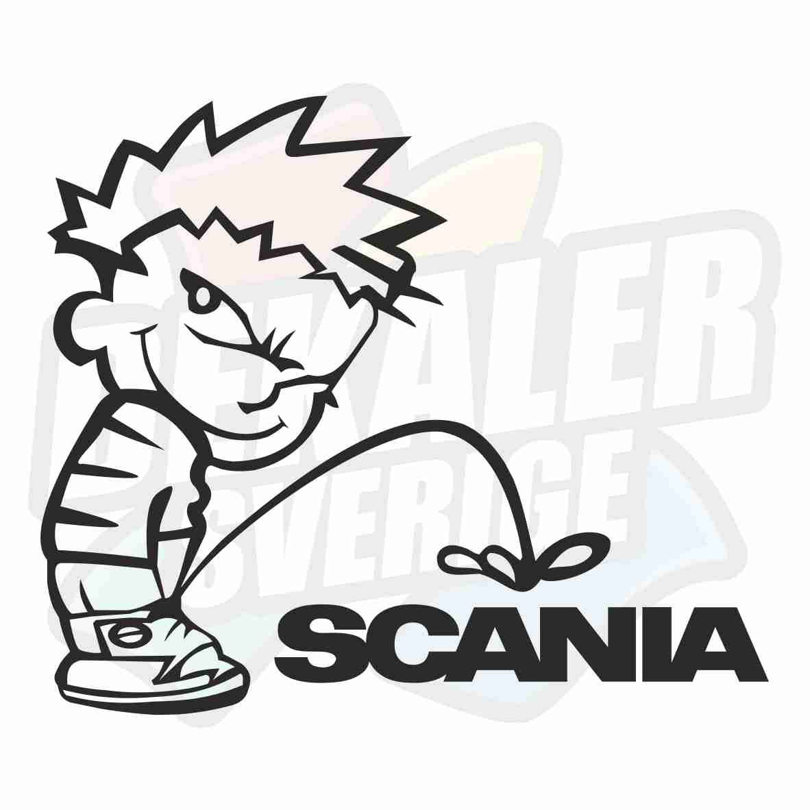 Kalle kissar på Scania - Dekal