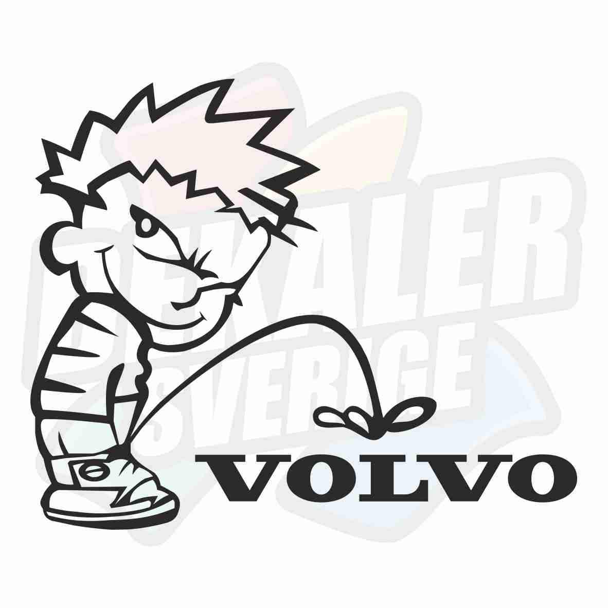 Kalle kissar på Volvo - Dekal