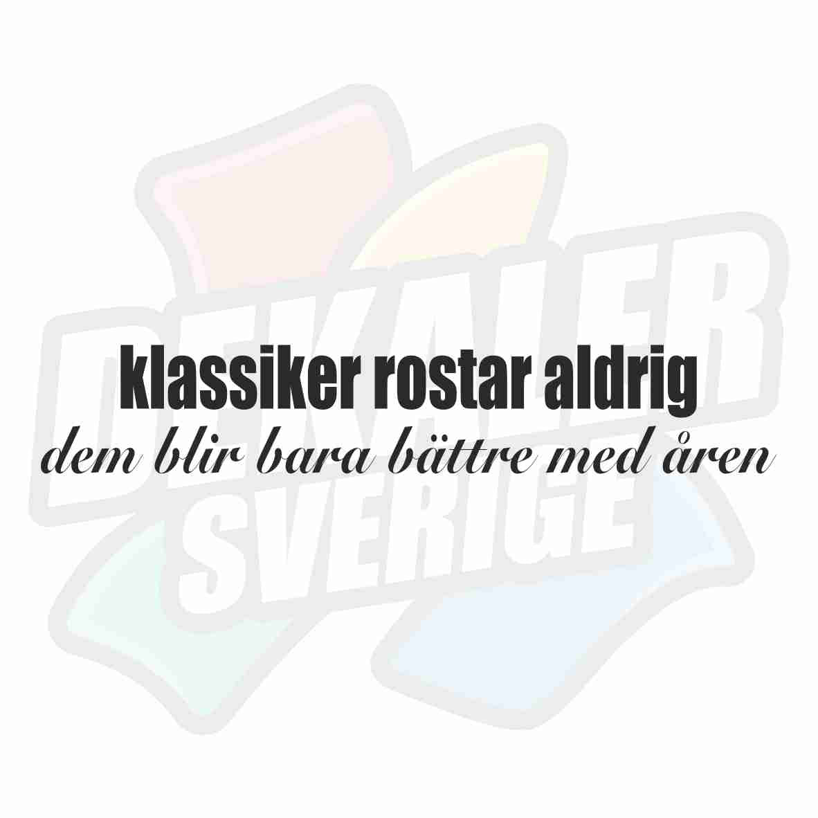 Klassiker rostar aldrig - Dekal