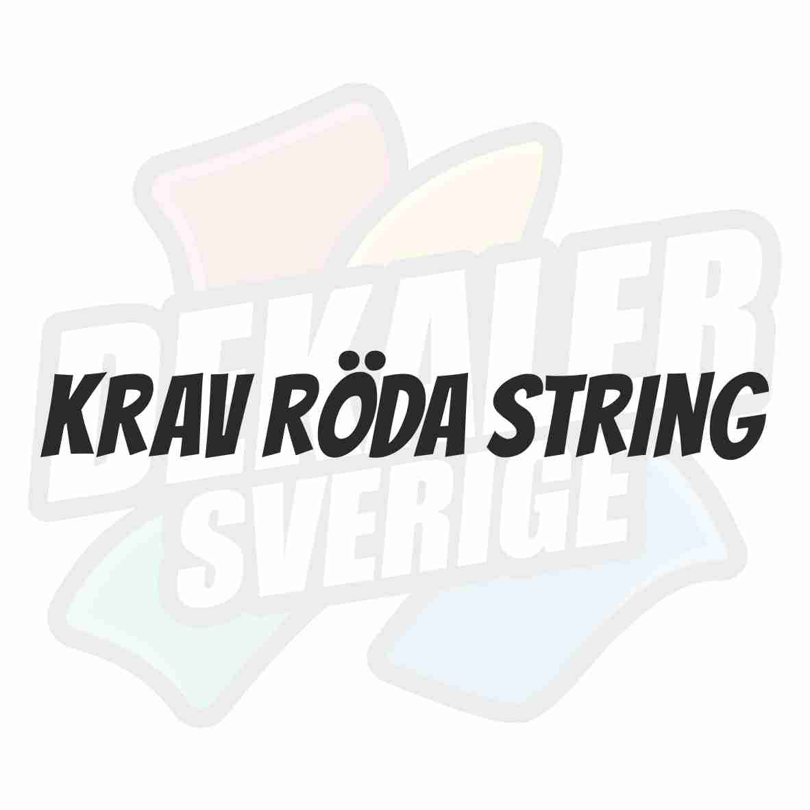 Krav röda string - Dekal