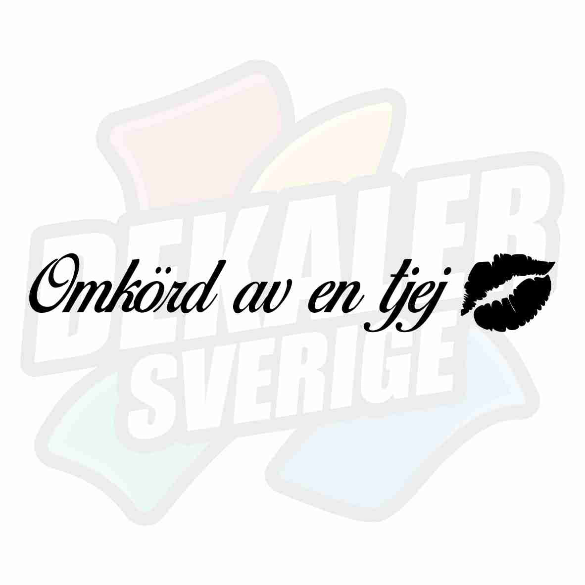 Omkörd av en tjej - Dekal