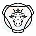 Scania, delad - Dekal