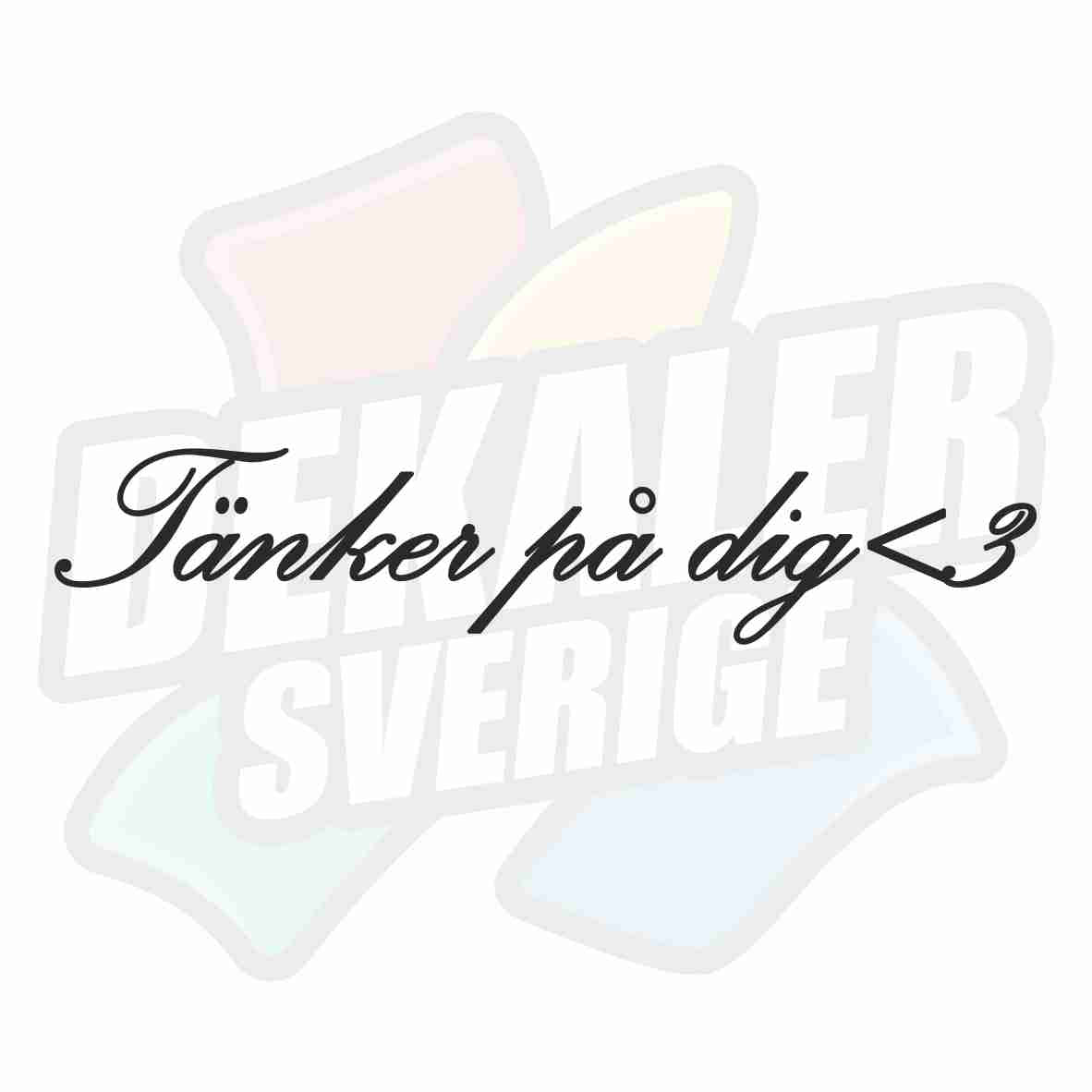 Tänker på dig<3 - Dekal