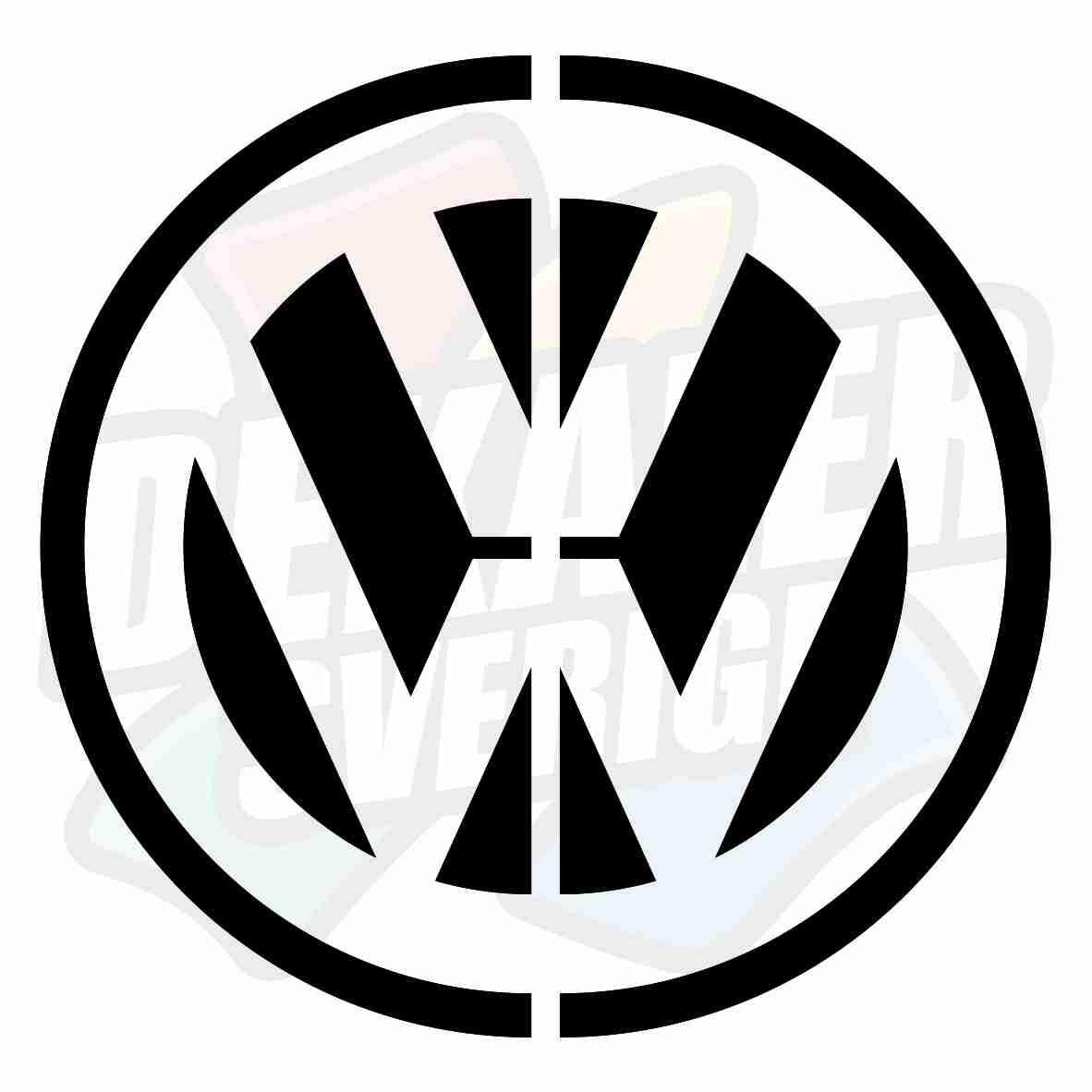 Volkswagen, delad - Dekal