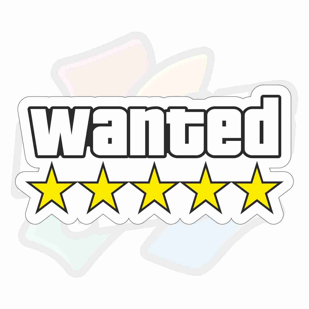 Wanted liten - Klistermärke